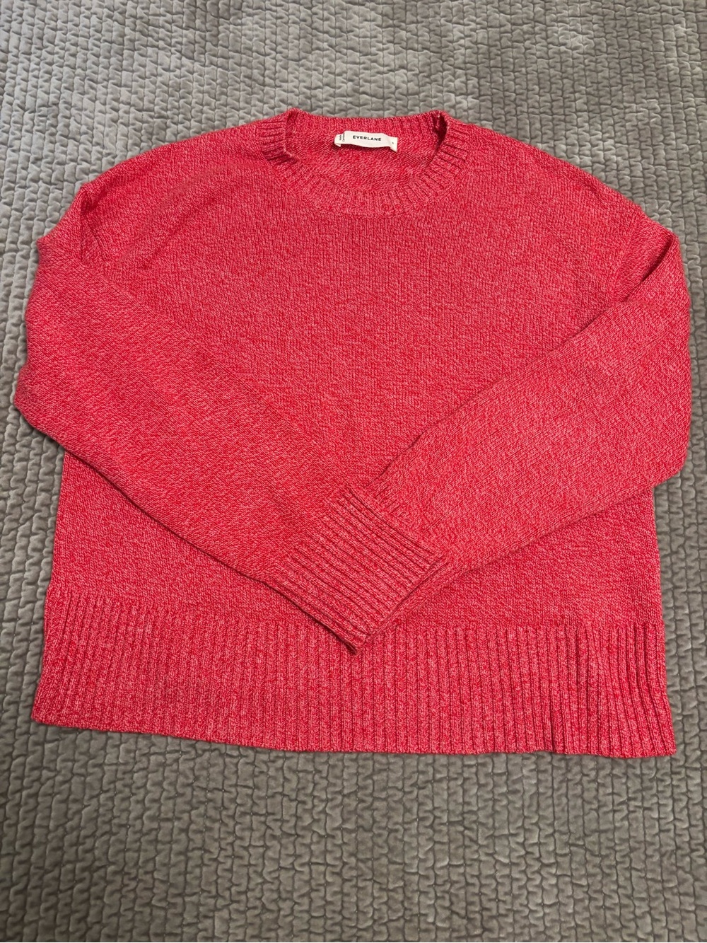 Everlane Crewneck Sweater in Red/Pink